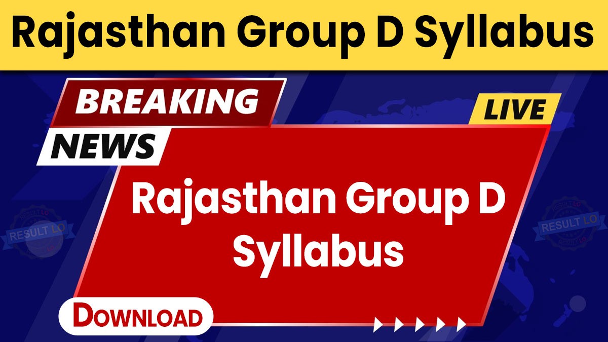 Rajasthan Group D Syllabus